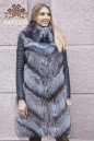 Шуба меховое пальто "Амелия" из финской чернобурки SAGA